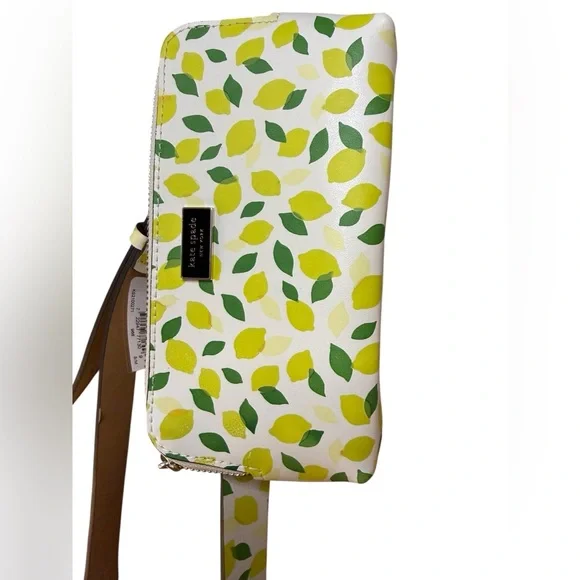 NWT -Kate Spade New York Zip Top Leather Belt Bag Lemon Toss Fanny Pack S/M - Picture 8 of 10